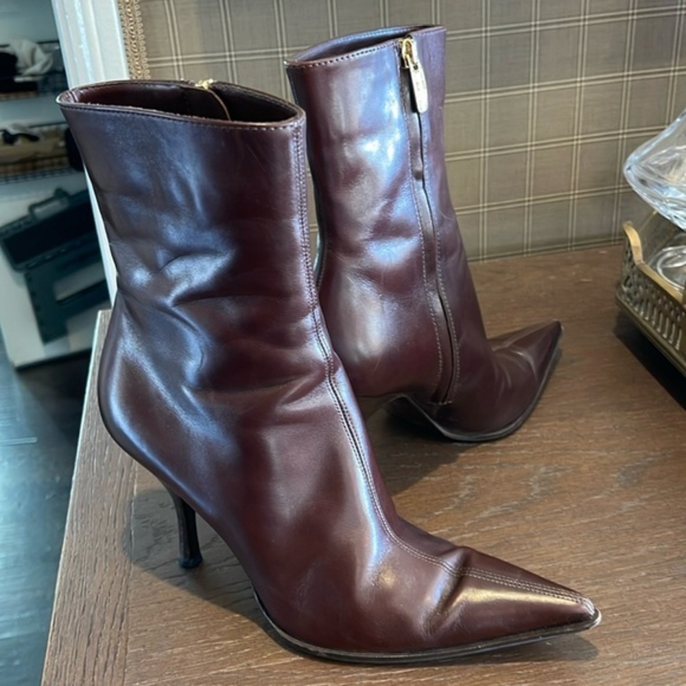 Sergio Rossi Brown leather Stiletto Ankle Boots, size 36